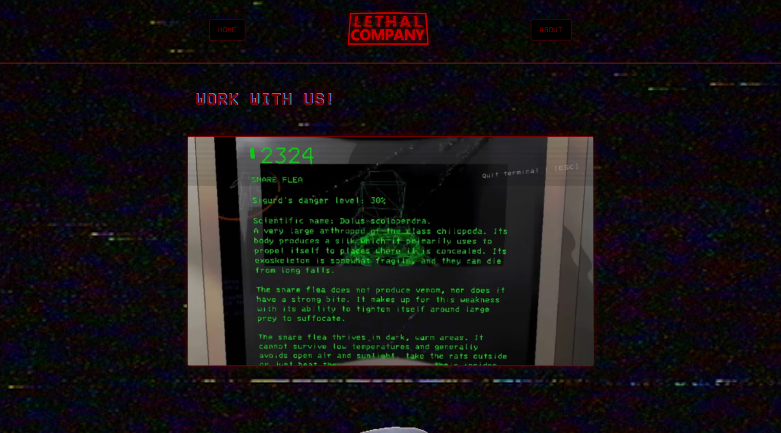 Preview do fã site lethal company
